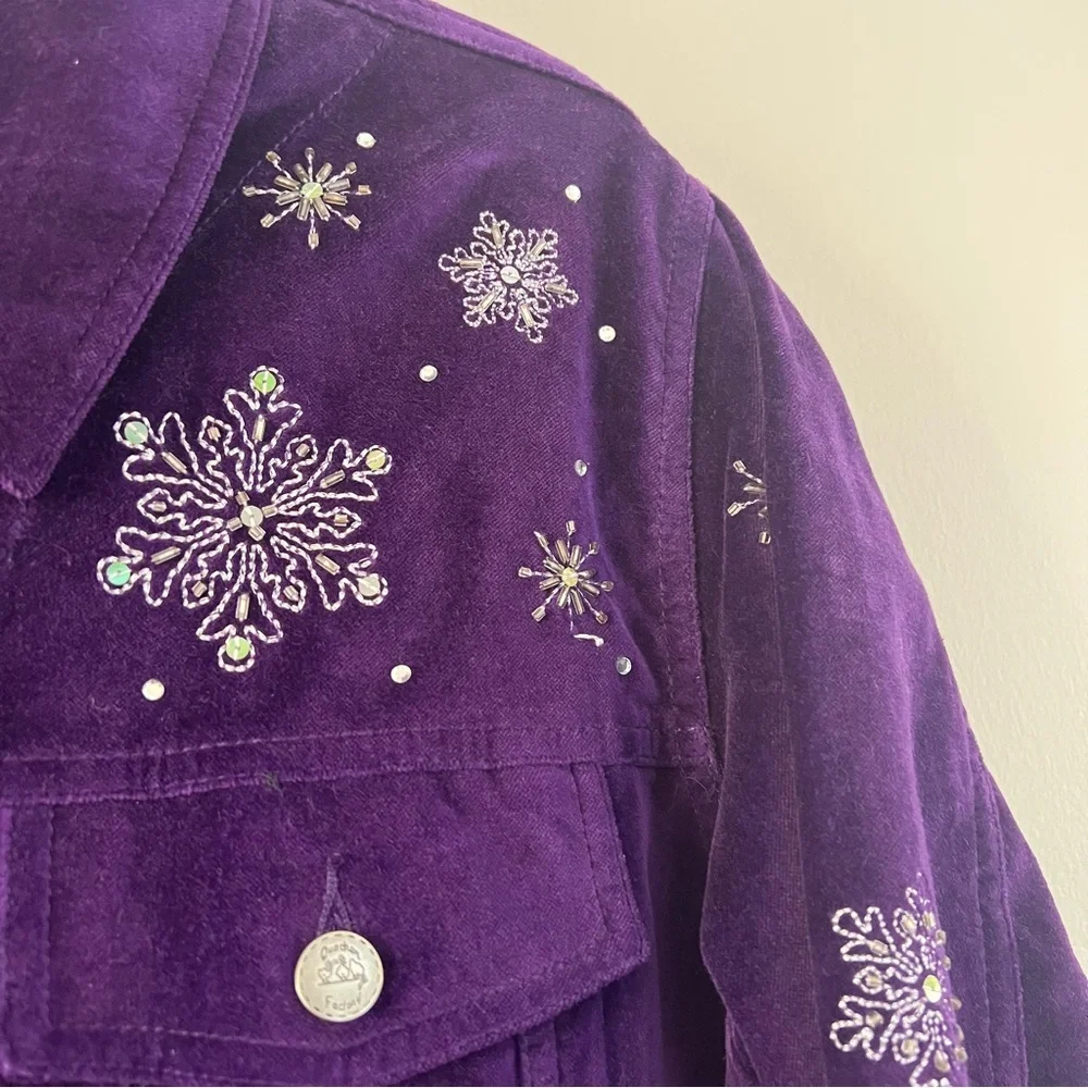 The Quacker Factory‎ Purple Holiday Jacket - Picture 5 of 9